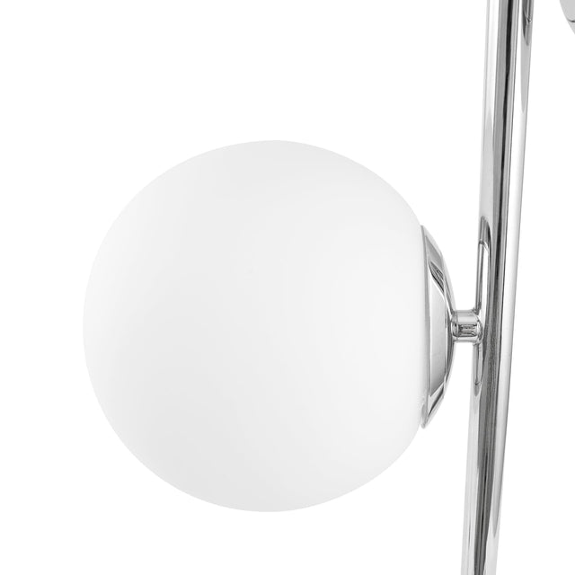 Ruma White Orb And Silver Metal Table Lamp | Lighting | Rūma