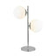 Ruma White Orb And Silver Metal Table Lamp | Lighting | Rūma