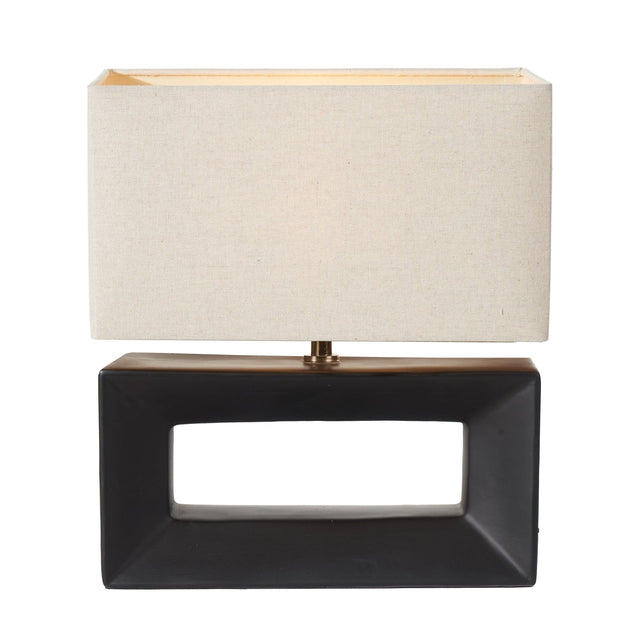 Ruma Black Rectangular Ceramic Table Lamp | Lighting | Rūma