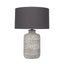 Ruma Textured Natural and Black Stoneware Table Lamp | Lighting | Rūma