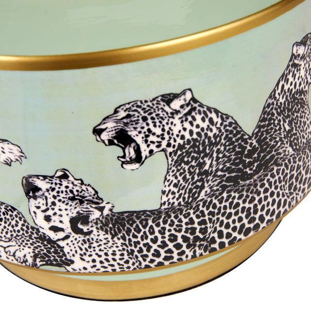 Ruma Sage Cheetah Ceramic Table Lamp | Lighting | Rūma