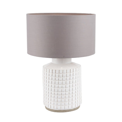 Ruma White Square Stoneware Table Lamp | Lighting | Rūma