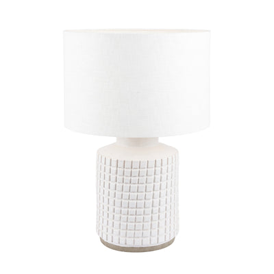Ruma White Square Stoneware Table Lamp | Lighting | Rūma