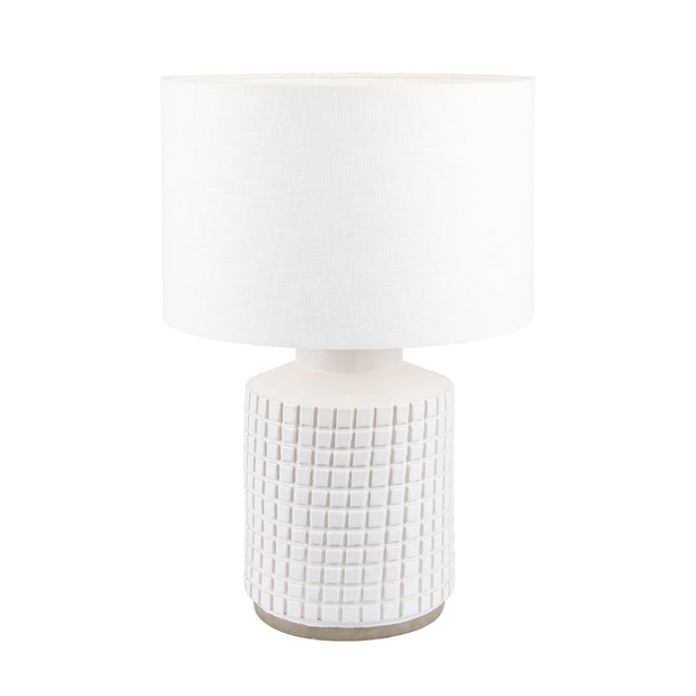 Ruma White Square Stoneware Table Lamp | Lighting | Rūma