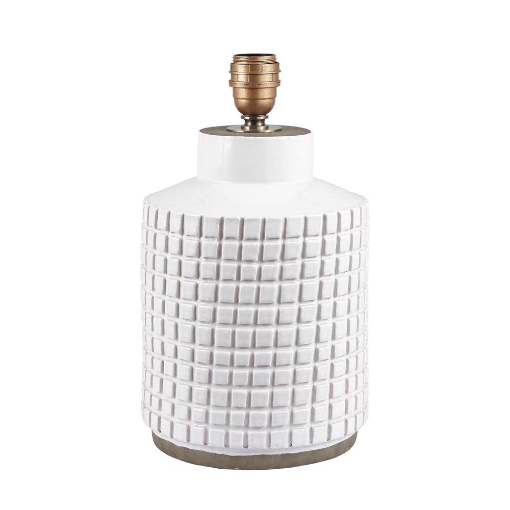Ruma White Square Stoneware Table Lamp | Lighting | Rūma