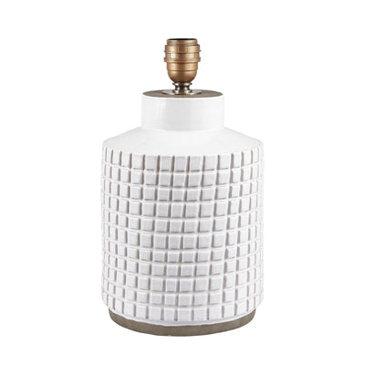 Ruma White Square Stoneware Table Lamp | Lighting | Rūma