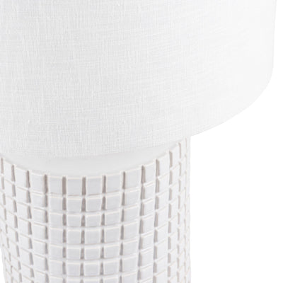Ruma White Square Stoneware Table Lamp | Lighting | Rūma