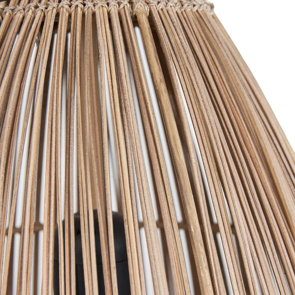Ruma Natural and Wood Tall Pendant | Lighting | Rūma