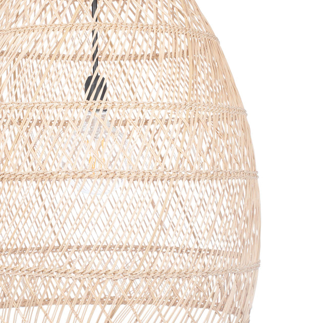 Tarawa Natural Woven Cloche Pendant