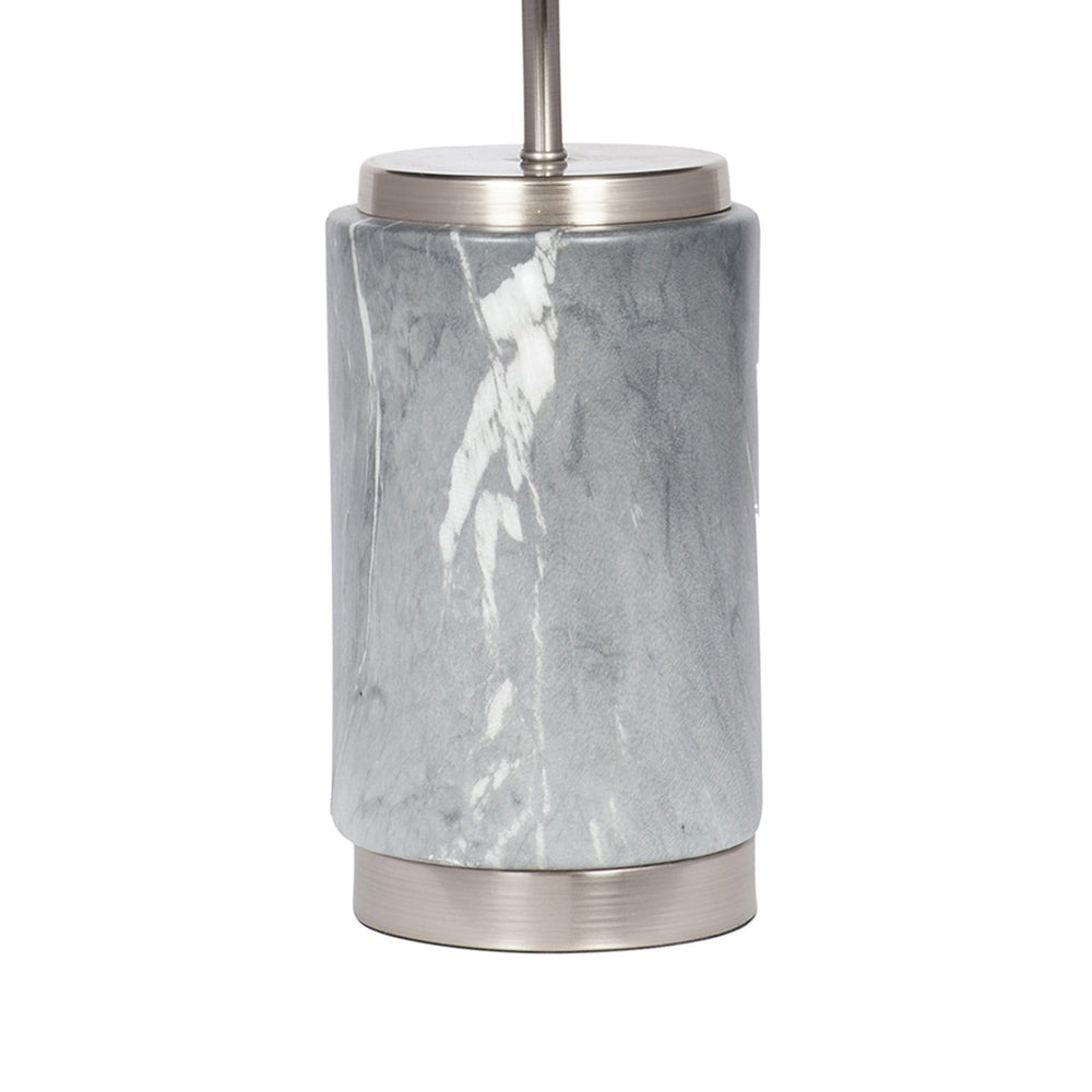 Tate Grey Marble Effect Ceramic Bedside Table Lamp Set Of 2