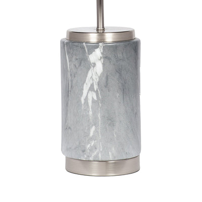 Tate Grey Marble Effect Ceramic Bedside Table Lamp Set Of 2