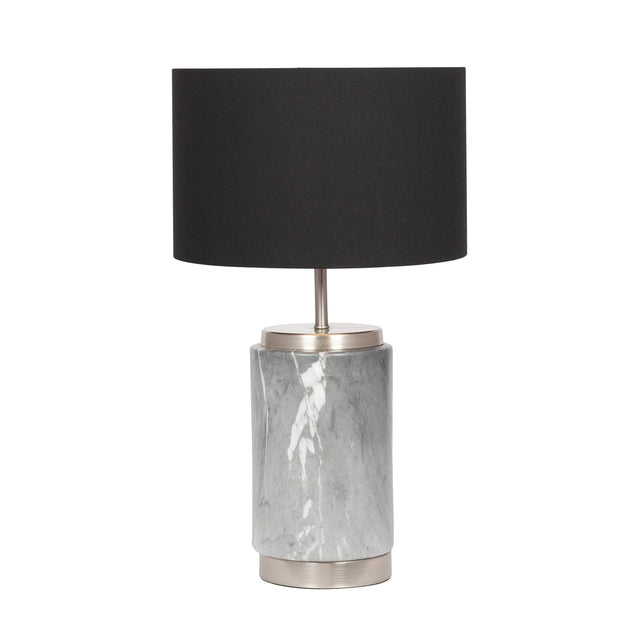 Ruma Grey Marble Effect Ceramic Table Lamp | Table Lamps | Rūma