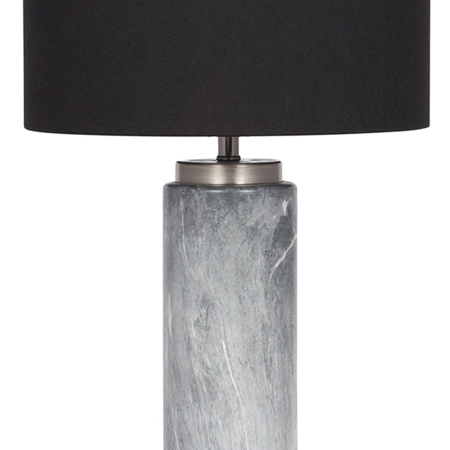 Ruma Grey Marble Effect Tall Ceramic Table Lamp | Table Lamps | Rūma