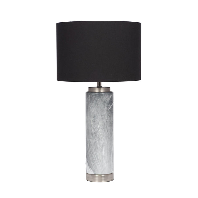 Ruma Grey Marble Effect Tall Ceramic Table Lamp | Table Lamps | Rūma