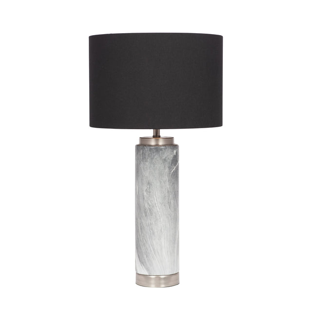 Ruma Grey Marble Effect Tall Ceramic Table Lamp | Table Lamps | Rūma