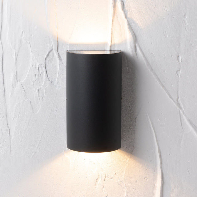 Ruma Dark Grey Curved Outdoor Dual Wall Light | Lighting | Rūma