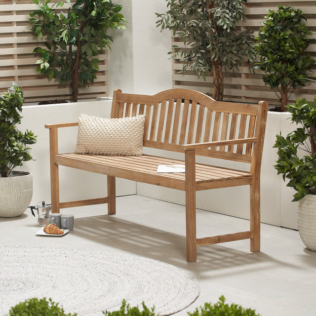 Ruma Light Teak 2 Seater Garden Bench | Outdoor | Rūma