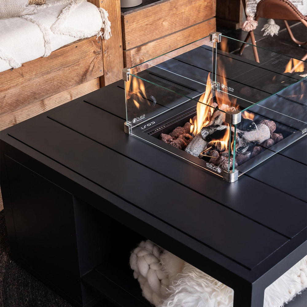 Ruma Cosiflow Square Anthracite Fire Pit Table  | Outdoor | Rūma