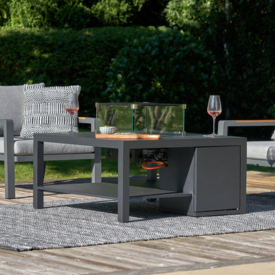 Ruma Cosiflow Square Anthracite Fire Pit Table  | Outdoor | Rūma
