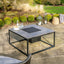 Cosiloft Black & Grey Square Coffee Table Fire Pit