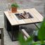 Ruma Cosiloft Black & Teak Coffee Table Fire Pit | Outdoor | Ruma