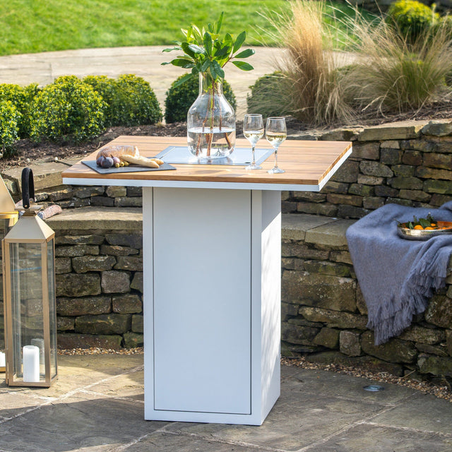 Cosiloft White And Teak Bar Table