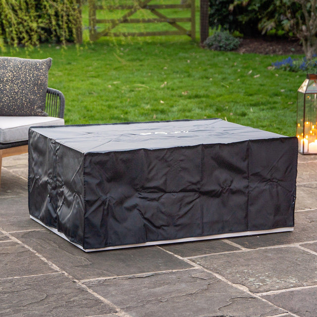 Ruma White & Grey Rectangular Coffee Table Fire Pit | Outdoor | Rūma