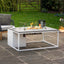 Ruma White & Grey Rectangular Coffee Table Fire Pit | Outdoor | Rūma