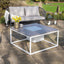 Cosiloft White & Grey Square Coffee Table Fire Pit