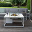 Ruma White & Grey Square Coffee Table Fire Pit  | Outdoor | Rūma