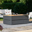 Ruma Cosipure 120 Black and Teak Rectangular Fire Pit | Outdoor | Rūma