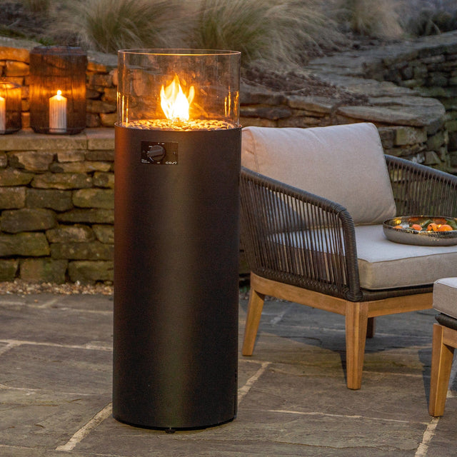 Ruma Cosiscoop Pillar Black Fire Lantern | Outdoor | Ruma