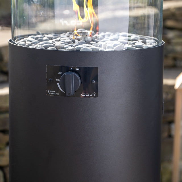 Ruma Cosiscoop Pillar Black Fire Lantern | Outdoor | Ruma