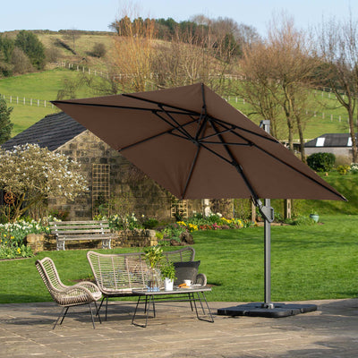 Ruma Challenger T2 Taupe Rectangular Parasol  | Outdoor | Rūma