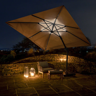 Ruma Glow Taupe Square Parasol | Outdoor | Ruma