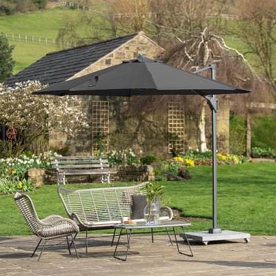 Ruma Platinum Voyager T1 Anthracite Round Parasol | Outdoor | Ruma