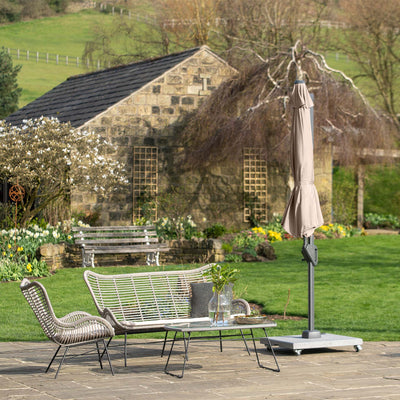 Ruma Voyager T1 Taupe Round Parasol  | Outdoor | Rūma