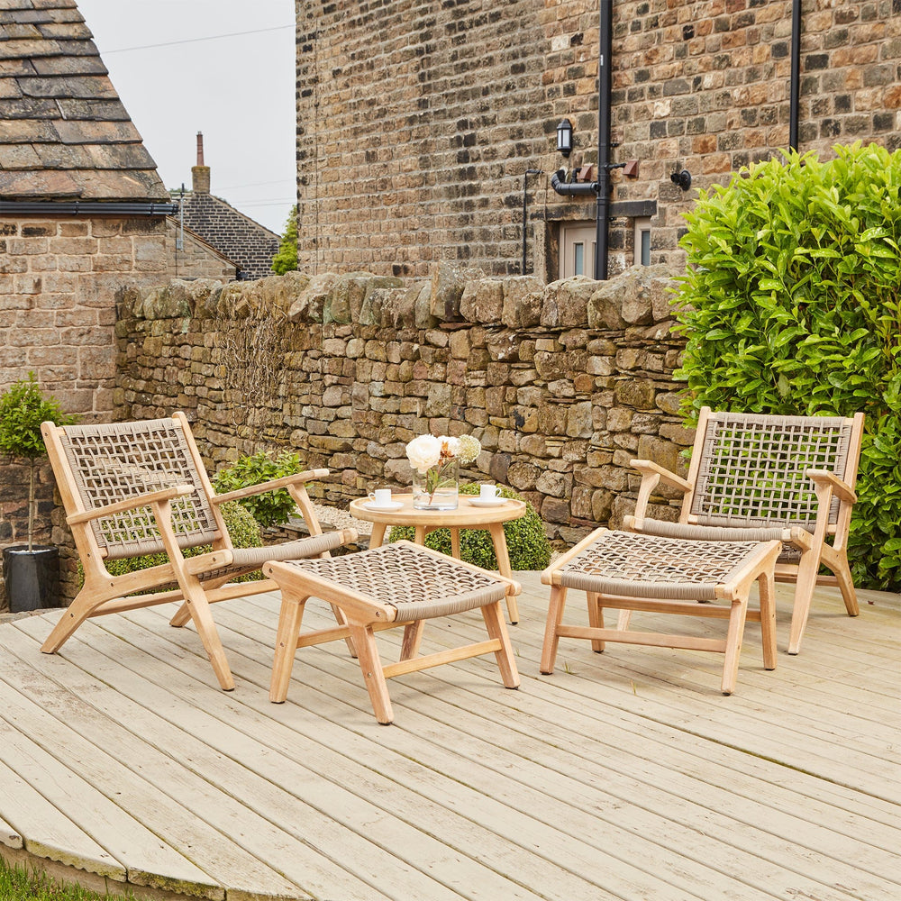 Ruma Lounge Chair & Hocker Set | Outdoor | Rūma