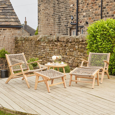 Ruma Lounge Chair & Hocker Set | Outdoor | Rūma