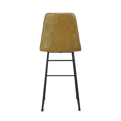 Ruma Mustard Leather Bar Stool | Furniture | Rūma