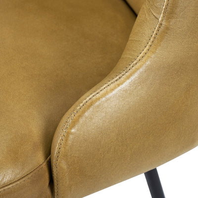 Ruma Mustard Leather Bar Stool | Furniture | Rūma