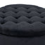 Ruma Black Velvet Buttoned Storage Pouffe | Seating | Rūma