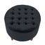 Ruma Black Velvet Buttoned Storage Pouffe | Seating | Rūma
