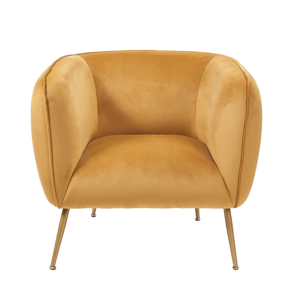 Ruma Gold Velvet Chair with Gold Legs | Seating | Rūma