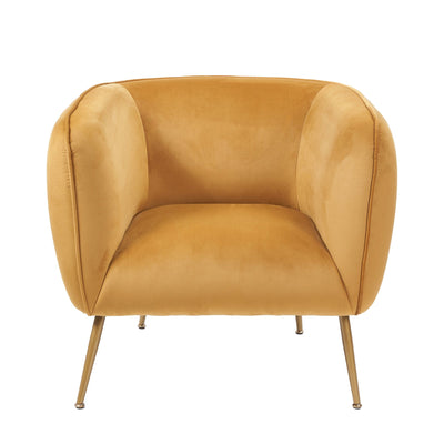 Ruma Gold Velvet Chair with Gold Legs | Seating | Rūma