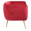 Ruma Red Velvet Chair with Gold Legs | Seating | Rūma