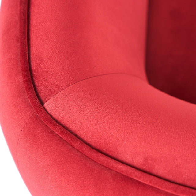 Ruma Red Velvet Chair with Gold Legs | Seating | Rūma