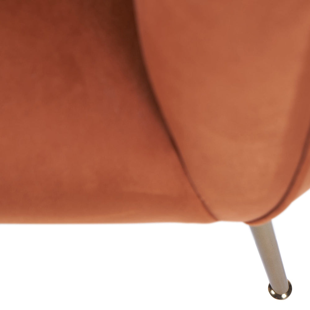 Ruma Tobacco Velvet Chair with Gold Legs | Seating | Rūma