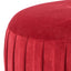 Aria Red Velvet Buttoned Cylinder Pouffe