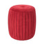 Ruma Red Velvet Cylinder Pouffe | Pouffes & Seating | Ruma
